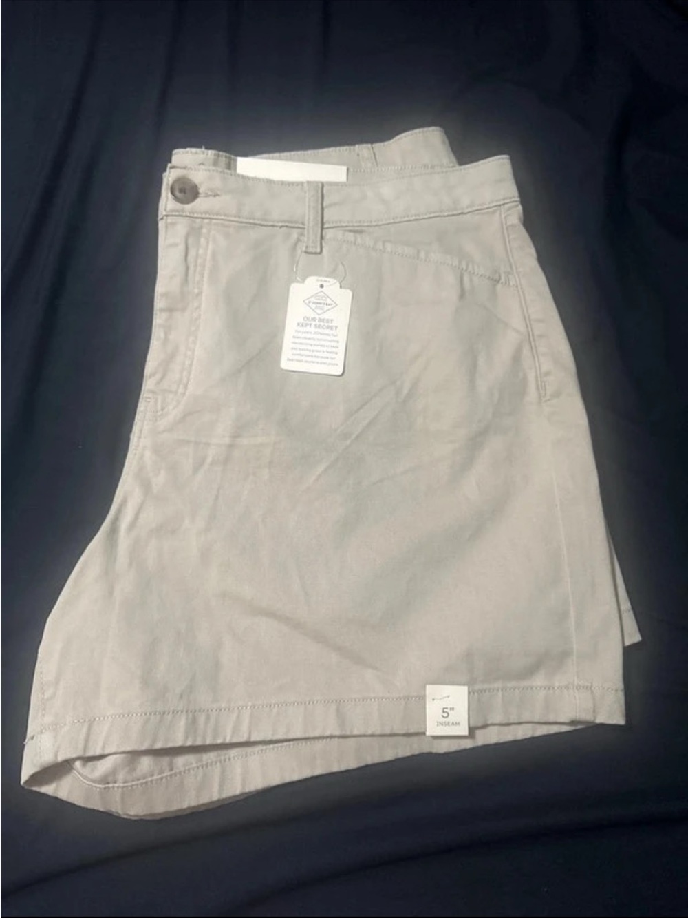 St. John's Bay Women's Flat Front Shorts in Light Khaki